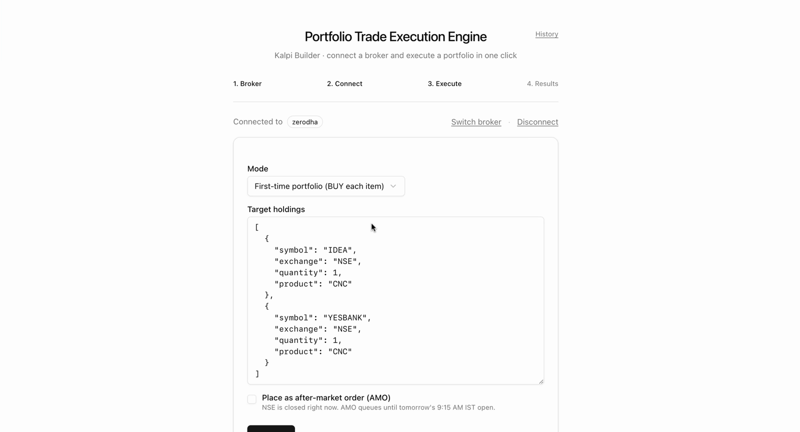 Trade Execution Engine preview